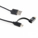 Tucano 2-in-1 Lightning and MicroUSB Cable - USB кабел 2в1 за Lightning и MicroUSB устройства (черен) 3