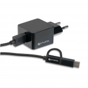 4smarts Wall Charger VoltPlug 12W - захранване за ел. мрежа 2.4A с USB изход и кабел с microUSB и USB-C стандарти 7