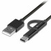 4smarts Wall Charger VoltPlug 12W - захранване за ел. мрежа 2.4A с USB изход и кабел с microUSB и USB-C стандарти 10