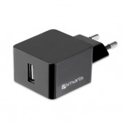 4smarts Wall Charger VoltPlug 12W with Micro-USB & USB Type-C Cable 1.5m (black) 1