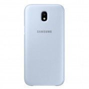 Samsung Flip Wallet Cover EF-WJ530CL - оригинален кожен кейс за Samsung Galaxy J5 (2017) (светлосин) 1