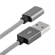 4smarts Magnetic USB Cable GravityCord Cable + Lightning & Micro-USB Connectors - кабел с магнитен накрайник с Lightning и MicroUSB конектори (сив) 2