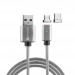 4smarts Magnetic USB Cable GravityCord Cable + USB-C and MicroUSB Connectors - кабел с магнитен накрайник с USB-C и MicroUSB конектори (сив) 1