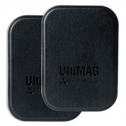 4smarts Ultimag Metal Plate - два броя метална пластина с кожено покритие за магнитни поставки (черен)