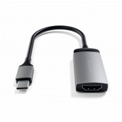 Satechi Aluminum 4K USB-C to HDMI Adapter - адаптер с поддръжка на 4K за свързване от USB-C към HDMI (тъмносив) 4