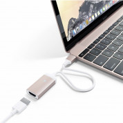 Satechi Aluminum 4K USB-C to HDMI Adapter - адаптер с поддръжка на 4K за свързване от USB-C към HDMI (розово злато) 7
