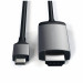 Satechi Aluminum 4K USB-C to HDMI Cable - кабел с поддръжка на 4K за свързване от USB-C към HDMI (тъмносив) 3