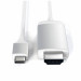 Satechi Aluminum 4K USB-C to HDMI Cable - кабел с поддръжка на 4K за свързване от USB-C към HDMI (сребрист) 3