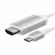 Satechi Aluminum 4K USB-C to HDMI Cable - кабел с поддръжка на 4K за свързване от USB-C към HDMI (сребрист) 1