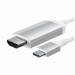 Satechi Aluminum 4K USB-C to HDMI Cable - кабел с поддръжка на 4K за свързване от USB-C към HDMI (сребрист) 2
