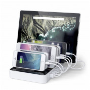 Satechi Multi Dock 7 Port USB-C Station - док станция с 5xUSB и 2xUSB-C гнезда за зареждане за таблети и смартфони (бял) 5