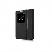 Blackberry Leather Smart Flip Case FCB100-3AALWE1 - оригинален флип кожен кейс за Blackberry KeyOne (черен)