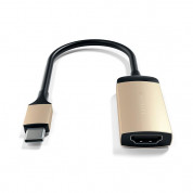 Satechi Aluminum 4K USB-C to HDMI Adapter - адаптер с поддръжка на 4K за свързване от USB-C към HDMI (златист) 2