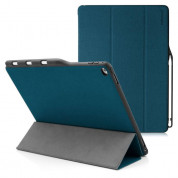 Prodigee Expert Case - кожен калъф, тип папка и поставка за iPad Pro 12.9 (син)