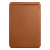Apple Leather Sleeve - оригинален кожен калъф, тип джоб и отделение за Apple Pencil за iPad Pro 10.5 (2017) (светлокафяв)	 1