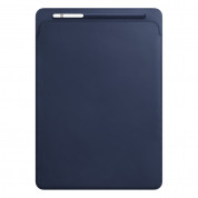Apple Leather Sleeve - оригинален кожен калъф, тип джоб и отделение за Apple Pencil за iPad Pro 12.9 (2015), iPad Pro 12.9 (2017) (тъмносин)	