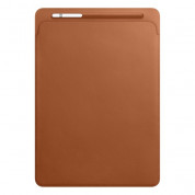Apple Leather Sleeve - оригинален кожен калъф, тип джоб и отделение за Apple Pencil за iPad Pro 12.9 (2015), iPad Pro 12.9 (2017) (тъмнокафяв)