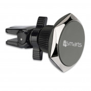 4smarts Ultimag Magnetic Vent Car Holder Clampmag - магнитна поставка за радиатора на кола за iPhone и смартфони (черен-сребрист) 1