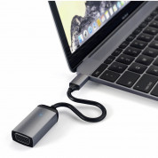 Satechi Aluminum USB-C to VGA Adapter - адаптер за свързване от USB-C към VGA (тъмносив) 3