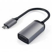 Satechi Aluminum USB-C to VGA Adapter - адаптер за свързване от USB-C към VGA (тъмносив)