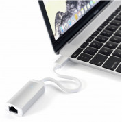 Satechi Aluminum USB-C to Ethernet Adapter - адаптер за свързване от USB-C към Ethernet (сребрист) 3