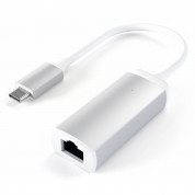 Satechi Aluminum USB-C to Ethernet Adapter - адаптер за свързване от USB-C към Ethernet (сребрист)