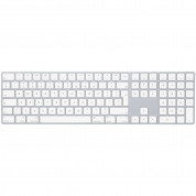 Apple Magic Wireless Keyboard INT with Numeric Keypad - безжична клавиатура за iPad и MacBook (сребрист-бял) 