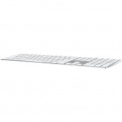 Apple Magic Wireless Keyboard INT with Numeric Keypad - безжична клавиатура за iPad и MacBook (сребрист-бял)  5