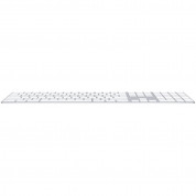 Apple Magic Wireless Keyboard INT with Numeric Keypad - безжична клавиатура за iPad и MacBook (сребрист-бял)  4