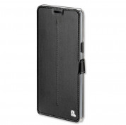 4smarts Supremo Book Flip Case - кожен калъф с поставка и отделение за кр. карта за Samsung Galaxy Note 8 (черен)