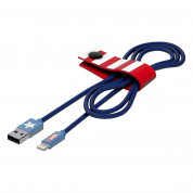 USB Tribe Marvel Captain America Lightning Cable - сертифициран Lightning кабел за iPhone, iPad и iPod с Lightning  (120 см) 