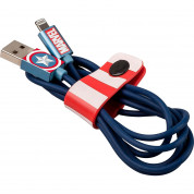 USB Tribe Marvel Captain America Lightning Cable - сертифициран Lightning кабел за iPhone, iPad и iPod с Lightning  (120 см)  1