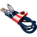 USB Tribe Marvel Captain America Lightning Cable - сертифициран Lightning кабел за iPhone, iPad и iPod с Lightning  (120 см)  2