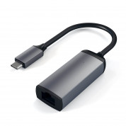 Satechi Aluminum USB-C to Ethernet Adapter - адаптер за свързване от USB-C към Ethernet (тъмносив)