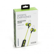 Platinet In-Ear Sport Bluetooth 4.2 Headset PM1068 - безжични спортни блутут слушалки за мобилни устройства (черен-зелен) 1