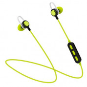 Platinet In-Ear Sport Bluetooth 4.2 Headset PM1068 - безжични спортни блутут слушалки за мобилни устройства (черен-зелен)
