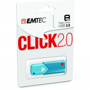 Emtec Click B100 USB 2.0 8GB - флаш памет 8GB (син)
