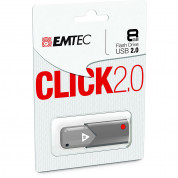 Emtec Click B100 USB 2.0 8GB - флаш памет 8GB (сив)