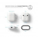 Elago Airpods Silicone Hang Case - силиконов калъф с карабинер за Apple Airpods (бял) 2