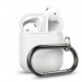 Elago Airpods Silicone Hang Case - силиконов калъф с карабинер за Apple Airpods (бял) 1