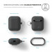 Elago Airpods Silicone Hang Case - силиконов калъф с карабинер за Apple Airpods (тъмносив) 3