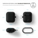 Elago Airpods Silicone Hang Case - силиконов калъф с карабинер за Apple Airpods (черен) 2