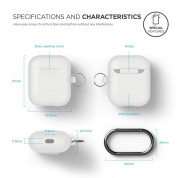 Elago Airpods Silicone Hang Case - силиконов калъф с карабинер за Apple Airpods (бял - фосфоресцираш) 4