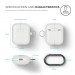 Elago Airpods Silicone Hang Case - силиконов калъф с карабинер за Apple Airpods (бял - фосфоресцираш) 5