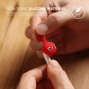 Elago Airpods EarPads - антибактериални силиконови калъфчета за Apple Airpods и Apple Airpods 2 (червен) (4 броя) 2