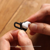 Elago Airpods EarPads - антибактериални силиконови калъфчета за Apple Airpods и Apple Airpods 2 (черен) (4 броя) 3