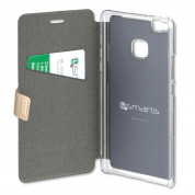 4smarts Supremo Book Flip Case - кожен калъф с поставка и отделение за кр. карта за Samsung Galaxy J3 (2017) (златист) 2