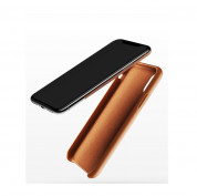 Mujjo Leather Wallet Case - кожен (естествена кожа) кейс с джоб за кредитна карта за iPhone XS, iPhone X (кафяв) 1