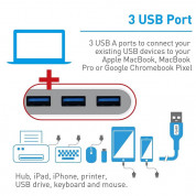 Macally 3.1 USB-C to USB-A Hub & Ethernet - USB хъб с 3 USB изхода и Ethernet порт за устройства с USB-C 8
