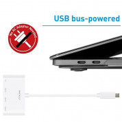 Macally 3.1 USB-C to USB-A Hub & Ethernet - USB хъб с 3 USB изхода и Ethernet порт за устройства с USB-C 1